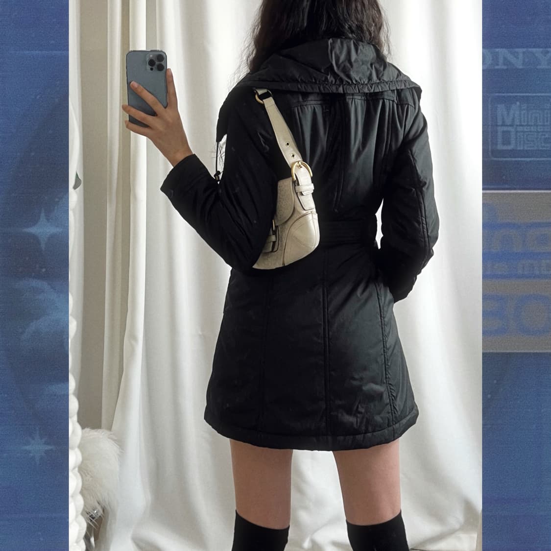 블랙 롱 패딩 자켓 상품이미지3