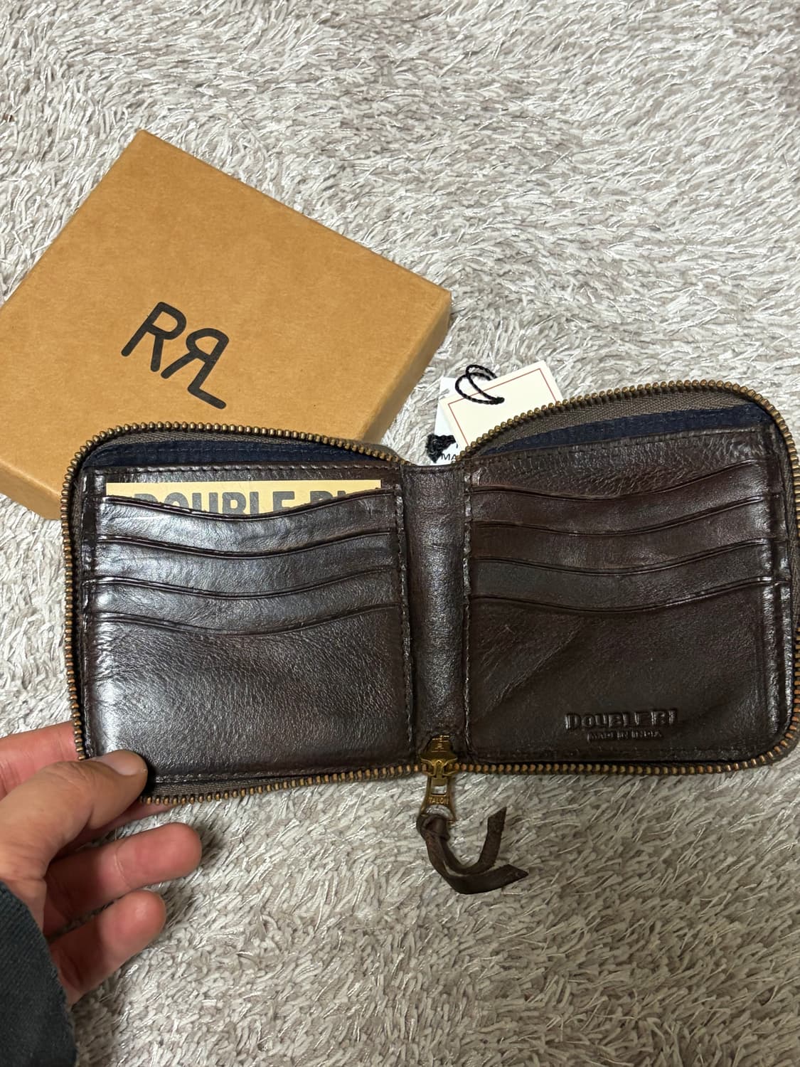 RRL 레더 지퍼 월렛 지갑 더블알엘 상품이미지2