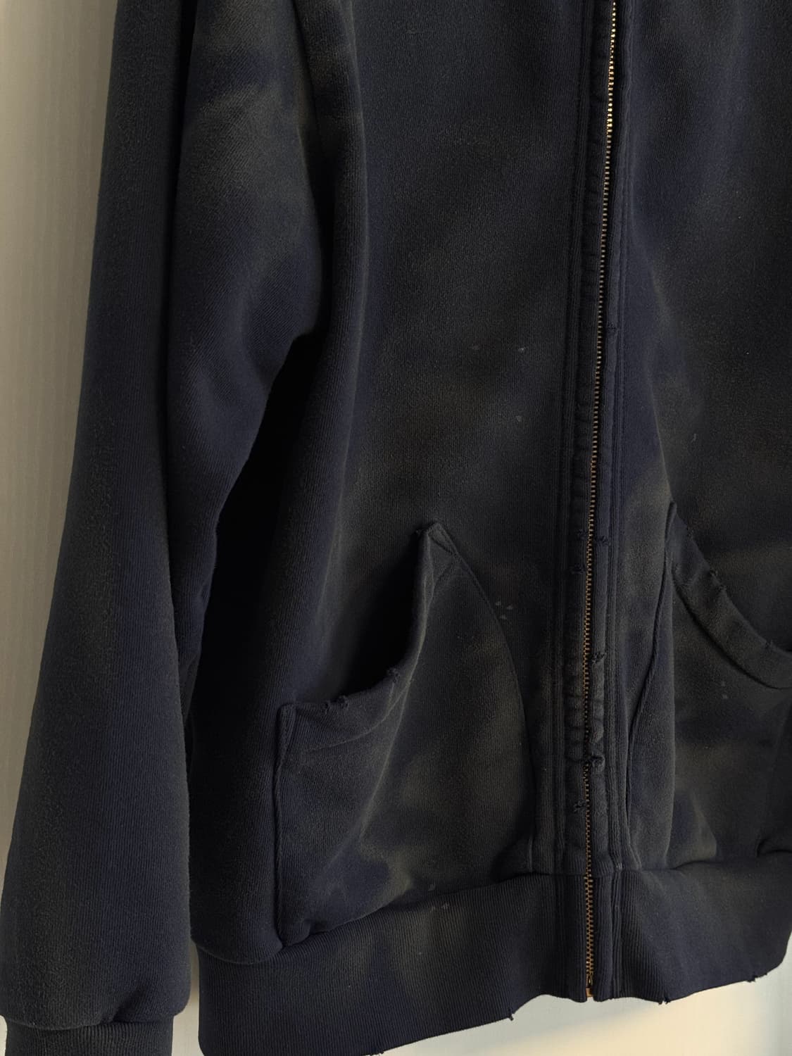 [M] 카키스 스테인 풀 집 후디 상품이미지3