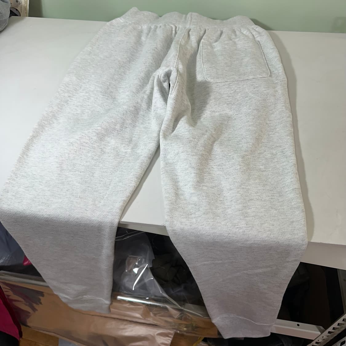 M-L 챔피온 멜란지그레이 기본로고 레귤러핏 스웻조거팬츠 상품이미지5