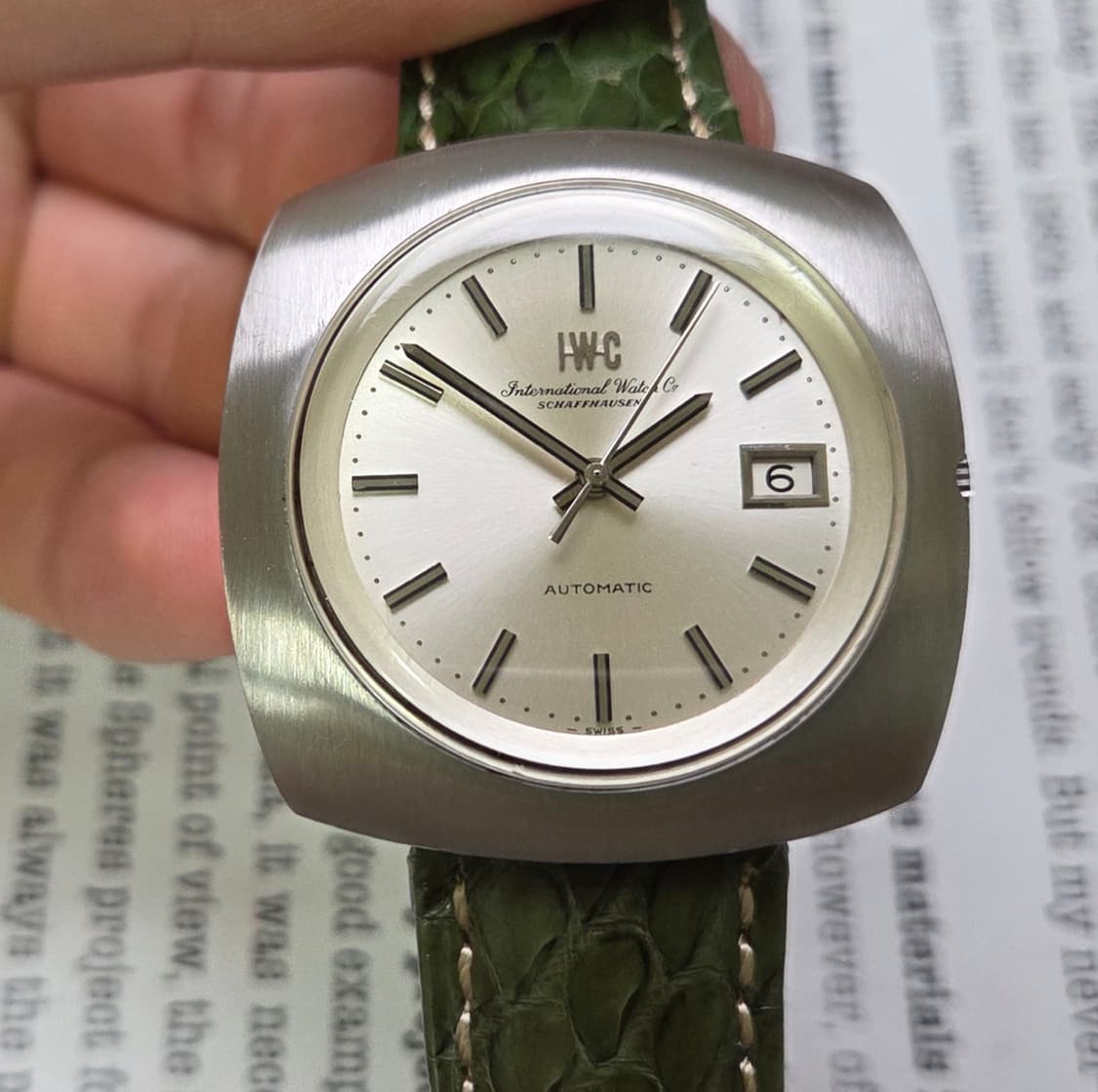 레어] 빈티지 IWC 샤프하우젠 UFO 점보 오리지널 실버판 오토매틱  상품이미지5
