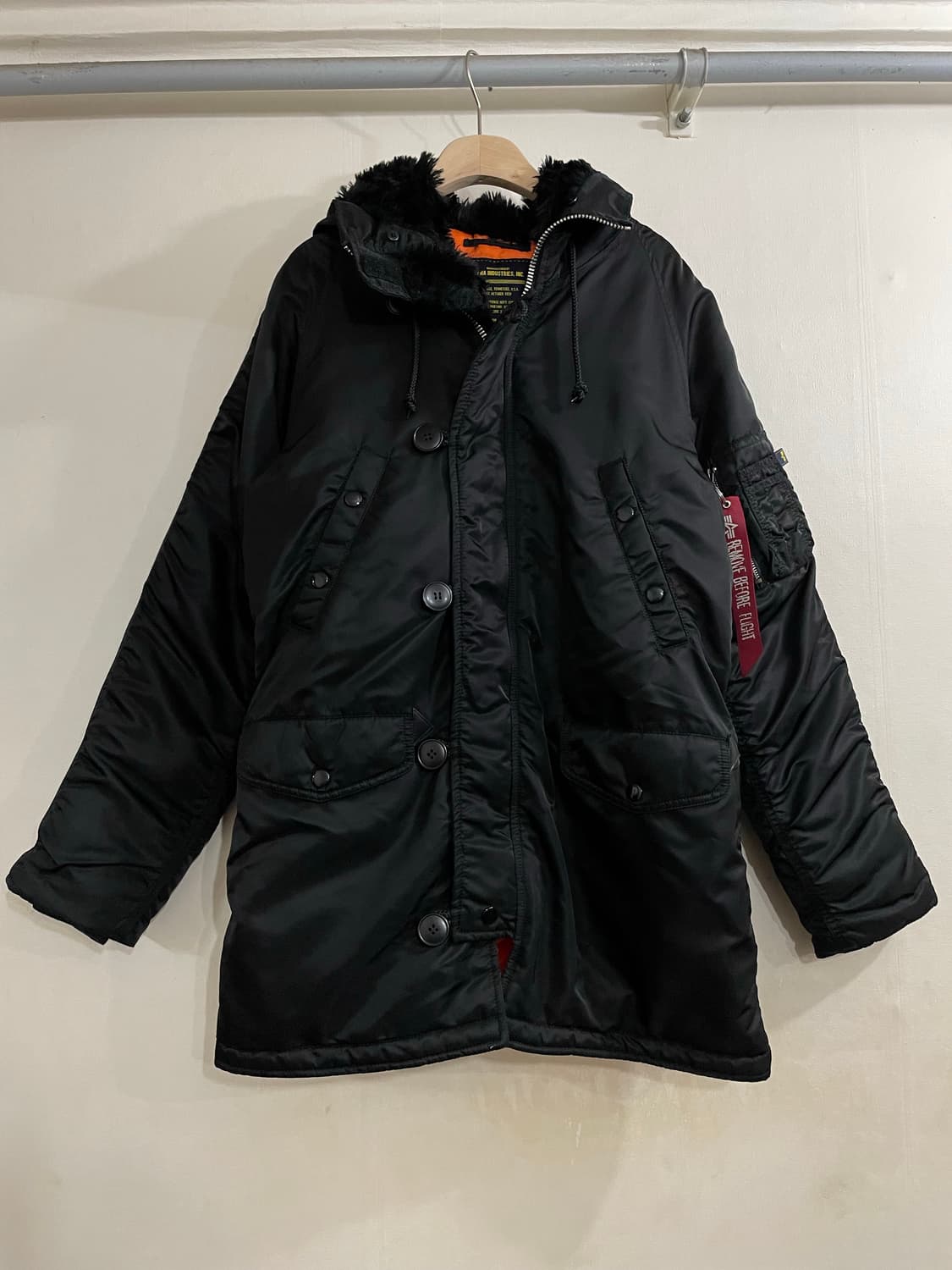 알파인더스트리 n3b 야상 파카 블랙 상품이미지1