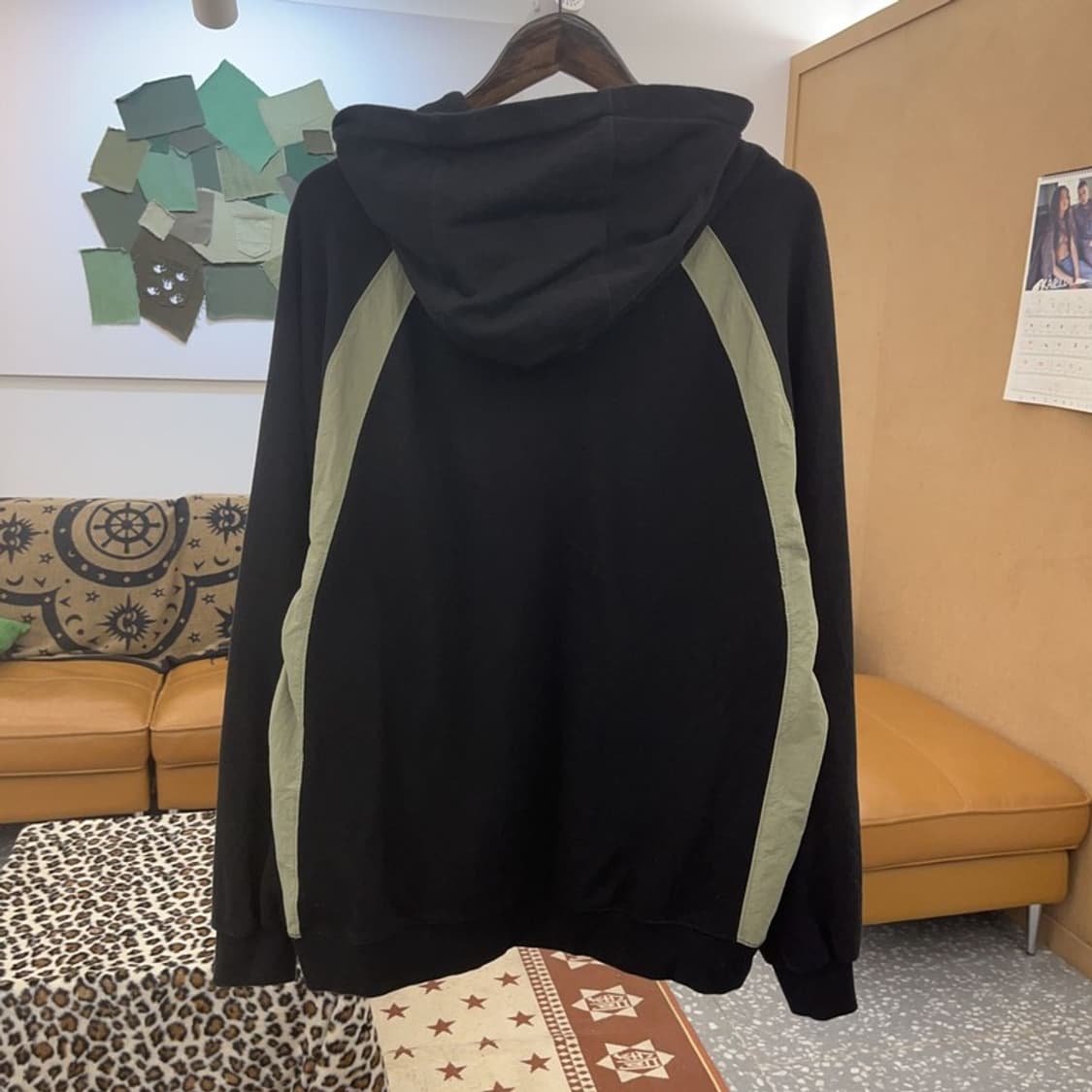 꼼파뇨 올드스쿨 Y2K 크래킹 스냅 스트릿 힙 후드티 XL C09343 상품이미지4