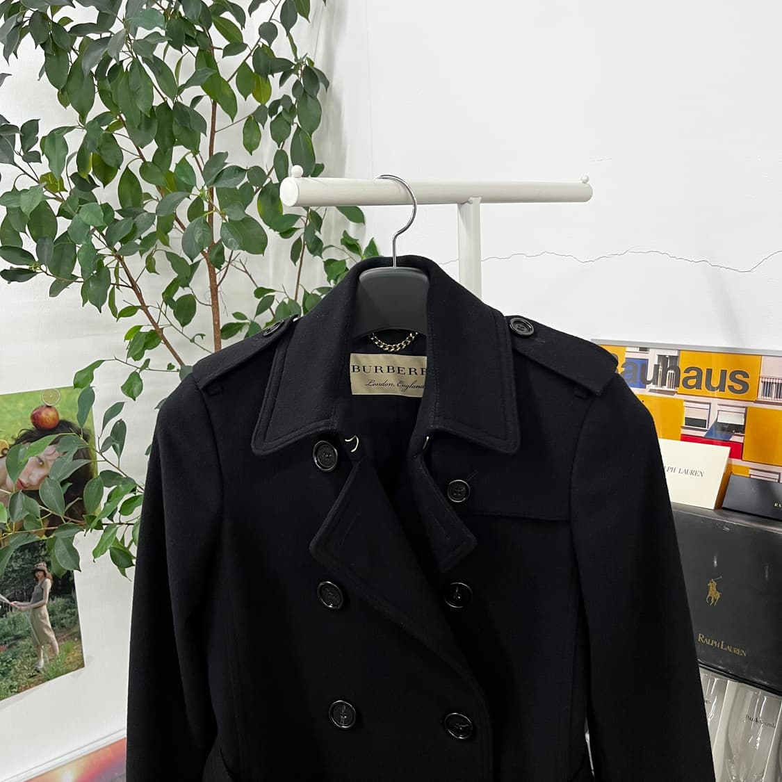 버버리 우먼 울/캐시미어 블렌드 벨티드 코트 Uk8 상품이미지2