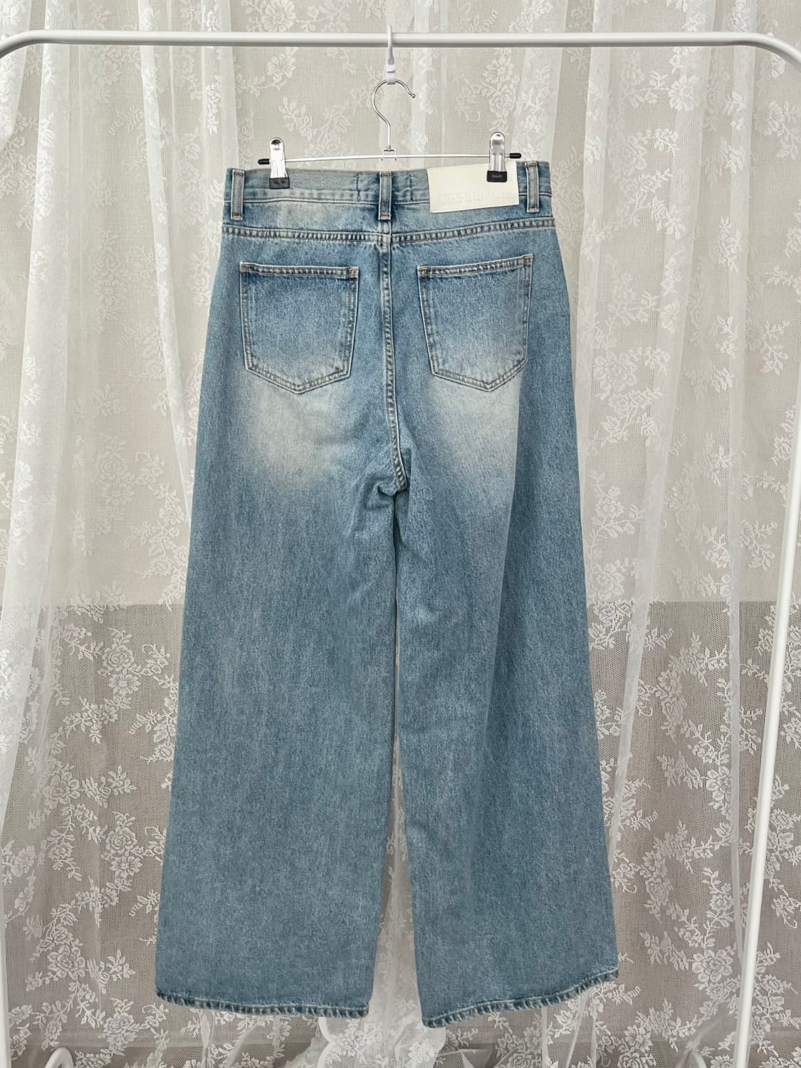 M) 르 Le L'ESSENCE 와이드 데님 팬츠 연청 상품이미지2