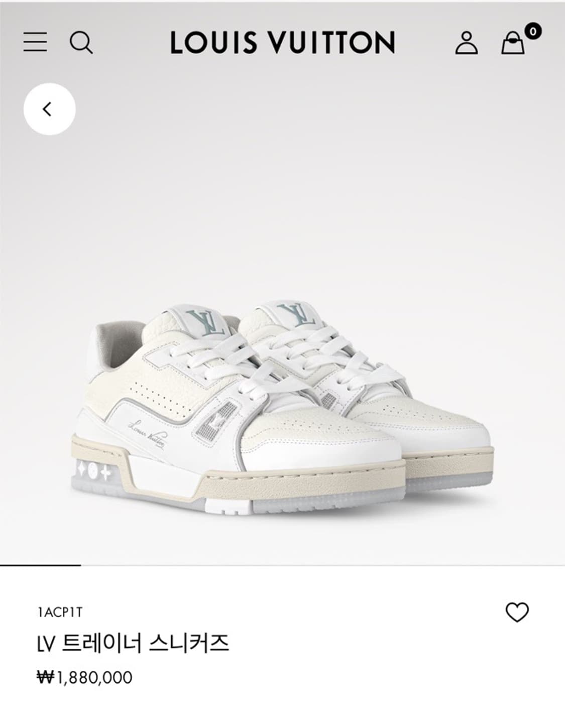 정품 8.5) 루이비통 트레이너 스니커즈 275~280 상품이미지6