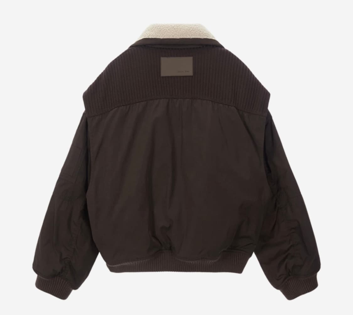 마뗑킴 Knit Mixed Flight Jumper Brown L 상품이미지2