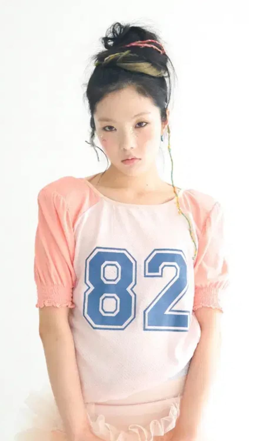 샵페어리 패드 숄더 래글런 탑 핑크 상품이미지1