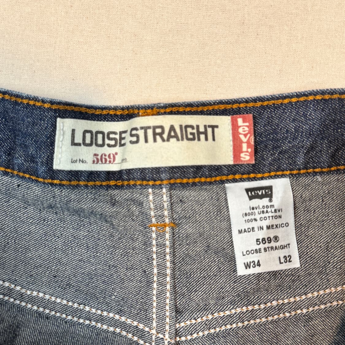 34inch) 리바이스 569 루즈핏 와이드 데님 청바지 상품이미지8