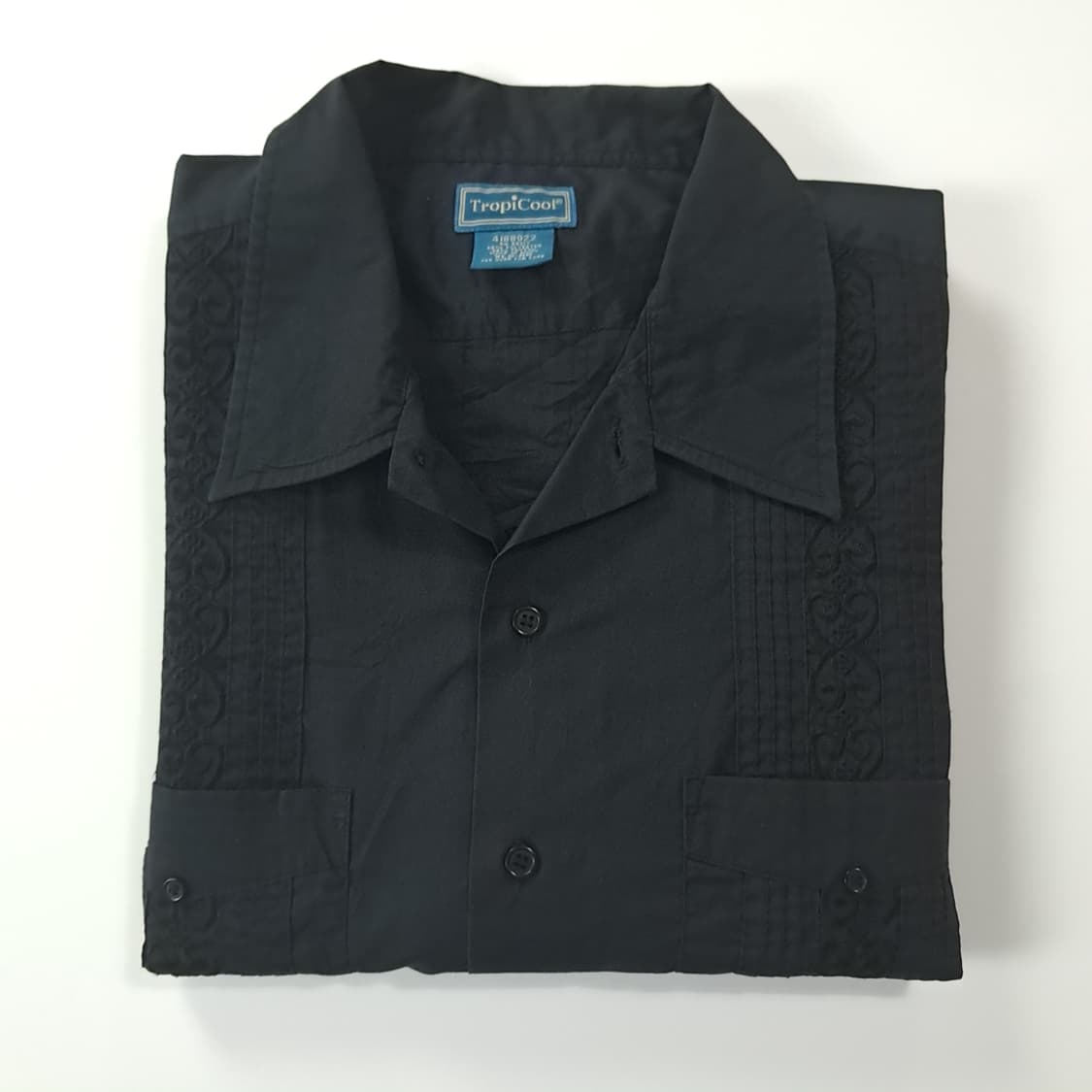 CK854 XL 트로피쿨 90s 4포켓 블랙 과야베라 셔츠 남방 상품이미지6