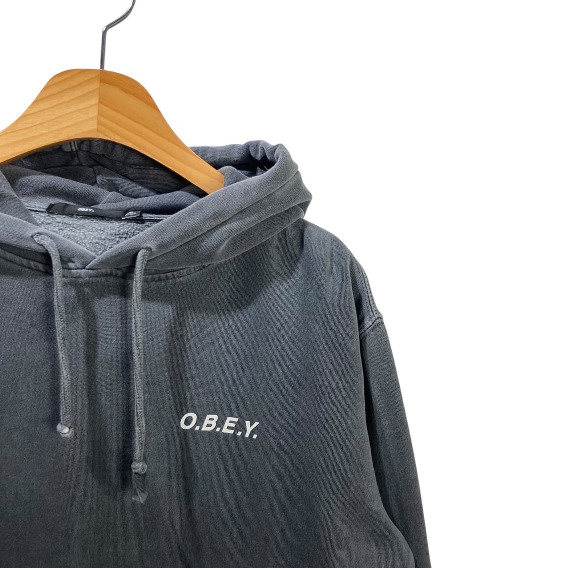 오베이 피그먼트 그레이 후드 상품이미지3