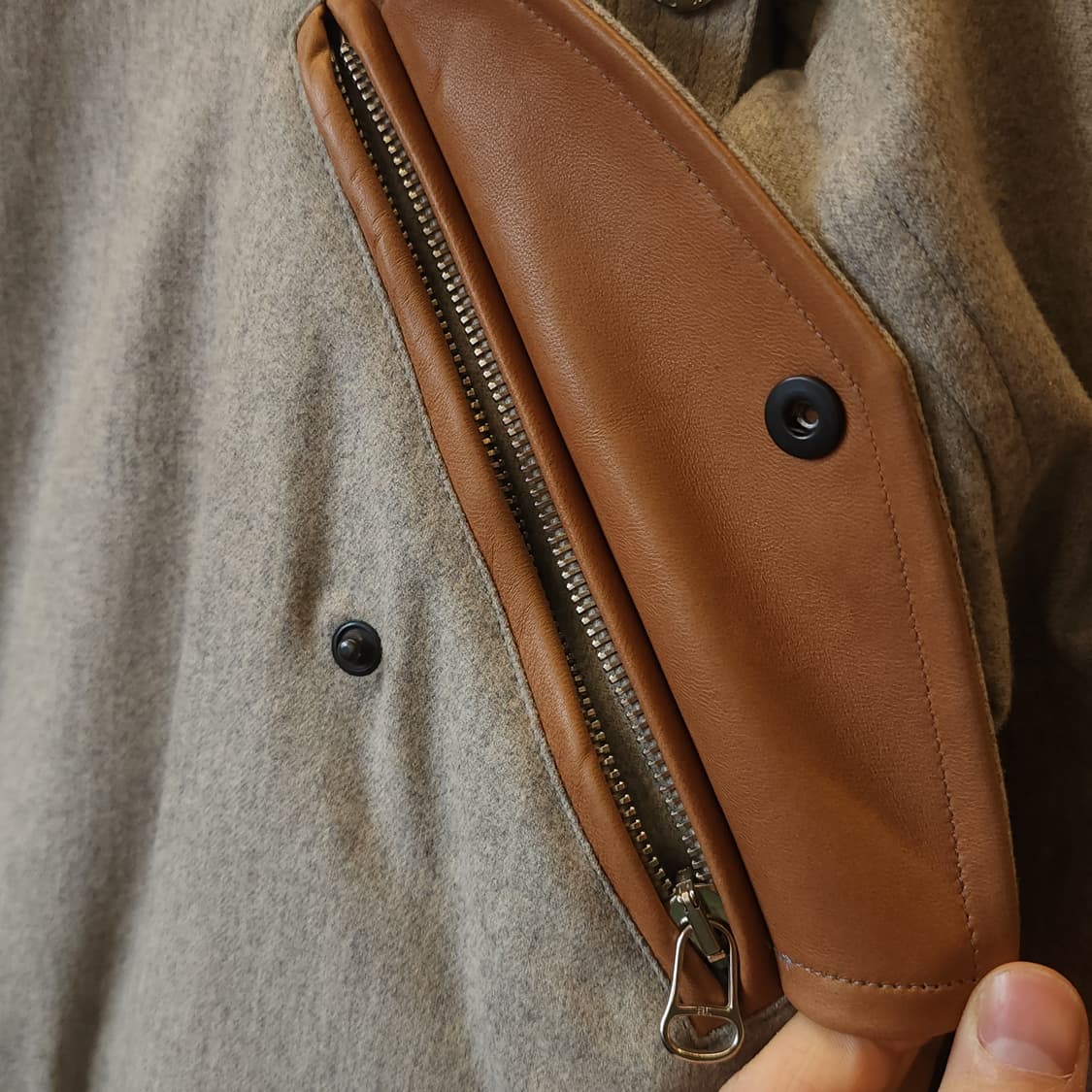 폴로 이태리 바이커 봄버 자켓 밀리터리 블루종 라이트 그레이 xl 상품이미지6