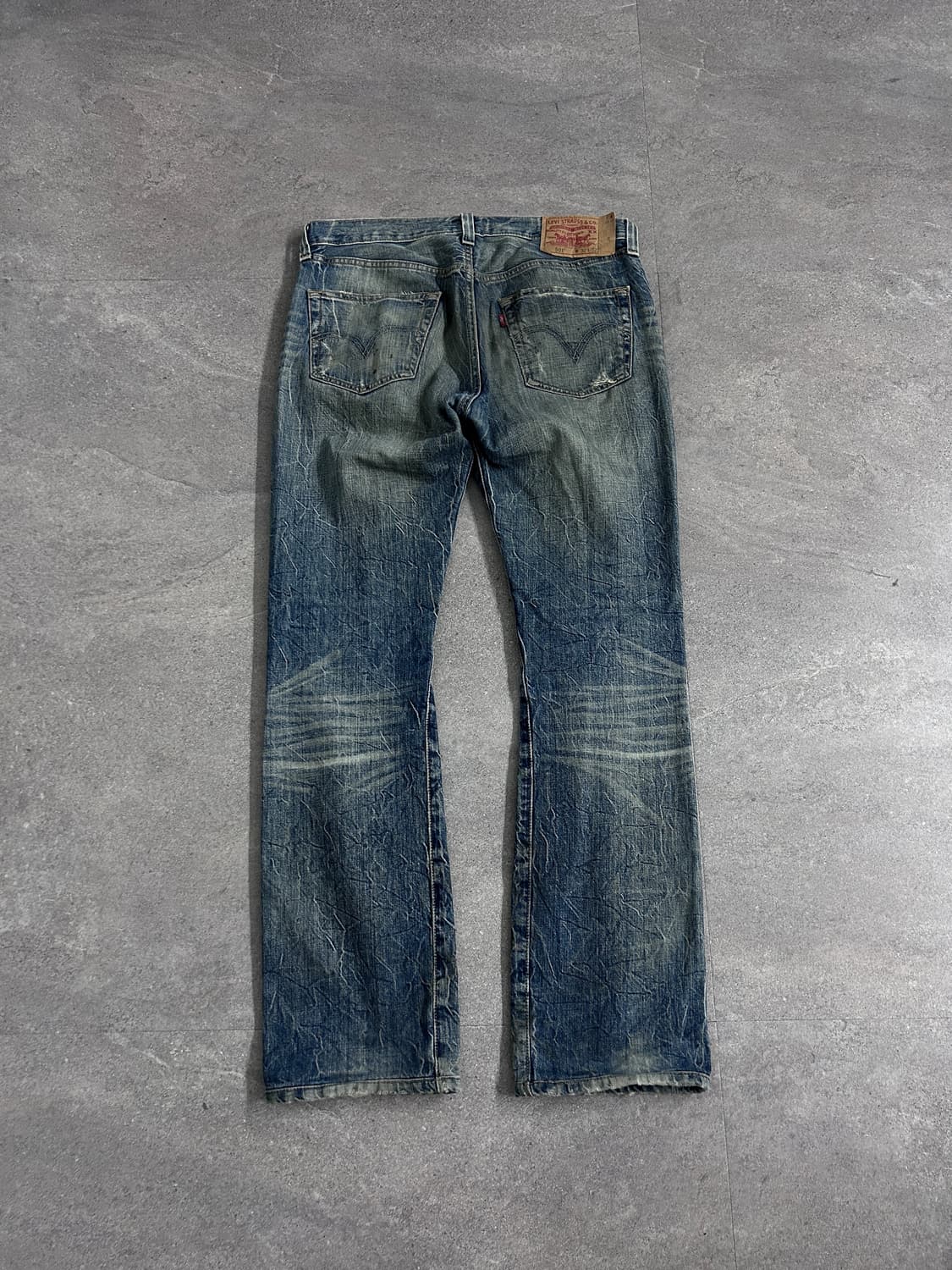 리바이스 501 크랙 워시드 디스트레스드 데님 상품이미지6