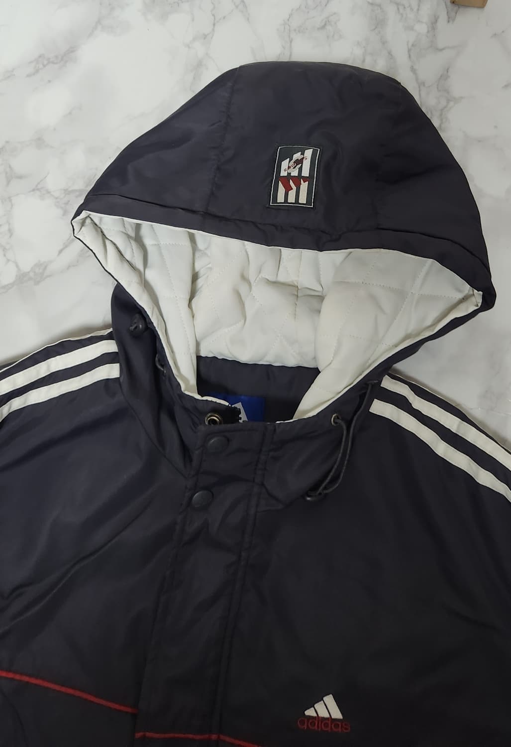 아디다스 삼선 차콜 후드 바람막이 점퍼 자켓 상품이미지5