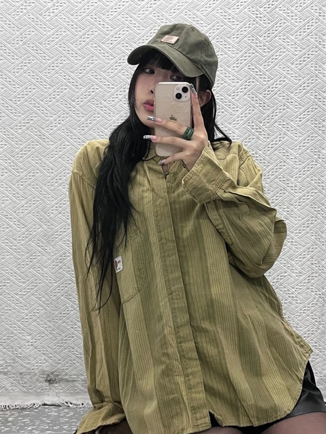 칼하트 빈티지 캐주얼 캔버스 말차카키 볼캡 C12687 상품이미지1