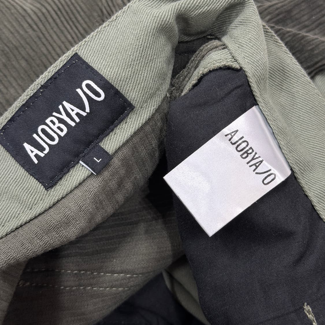 아조바이아조 TRI 믹스드 코듀로이 팬츠 카키 그린 L 상품이미지6