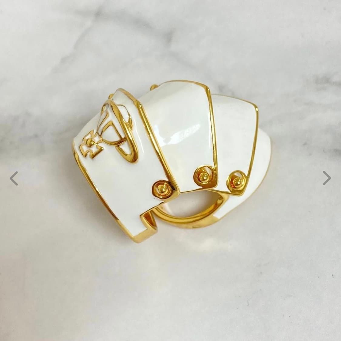 비비안웨스트우드 아카이브 골드 화이트 아르테미스 너클링(새상품) 상품이미지1