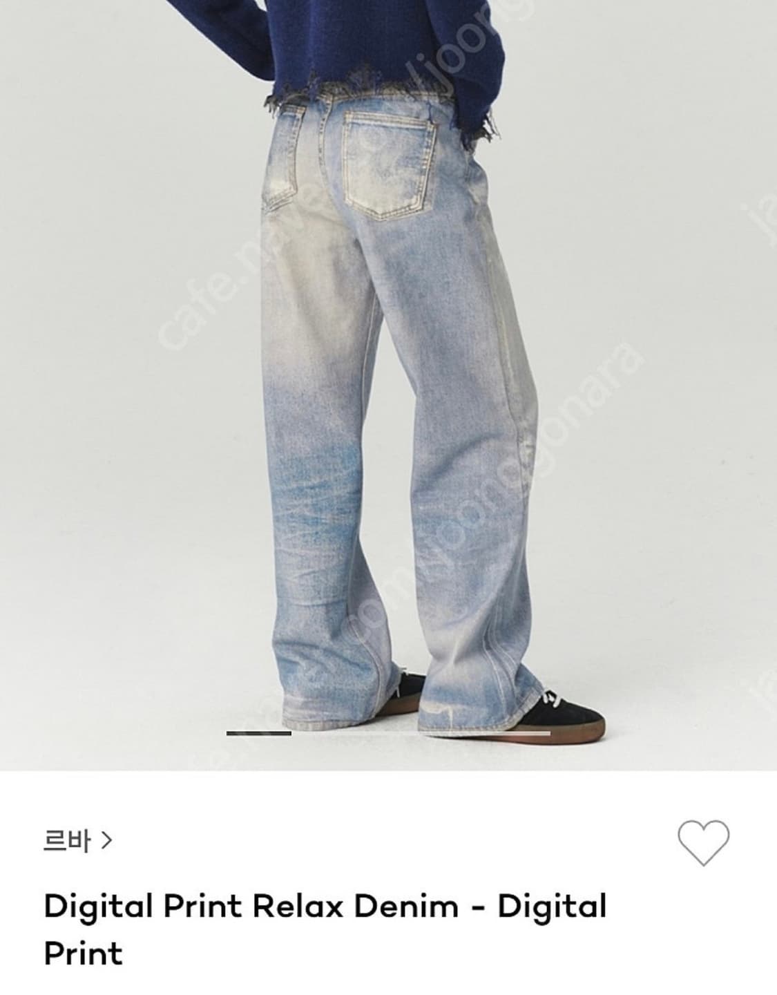 르바LEVAR_디지털 프린트 워싱데님(s사이즈) 상품이미지1