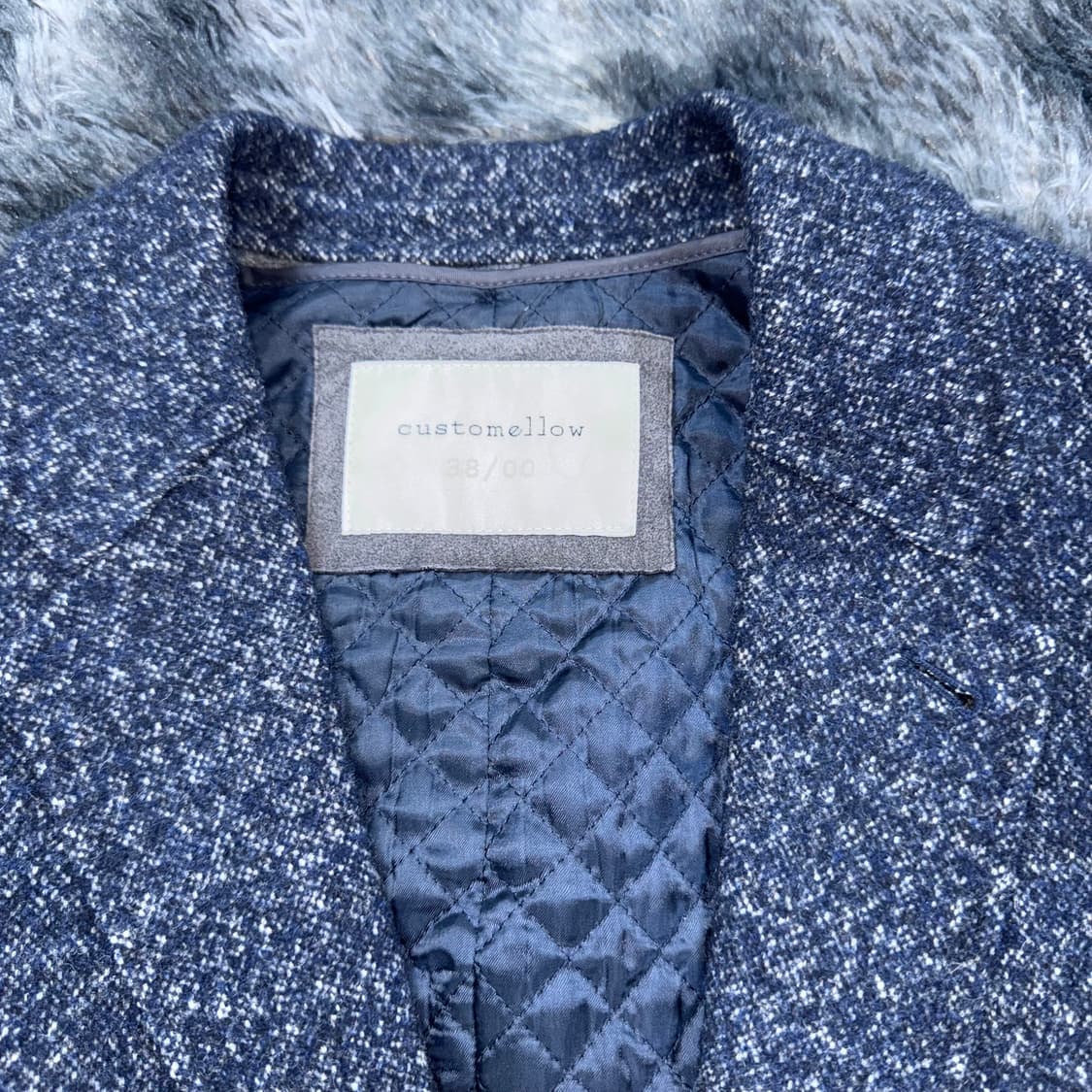 투티/0089 커스텀멜로우 울 혼방 롱 코트 네이비 상품이미지5