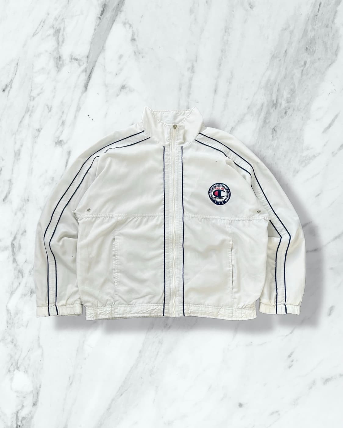 챔피온 올드스쿨 아이보리 바람막이 자켓  상품이미지1