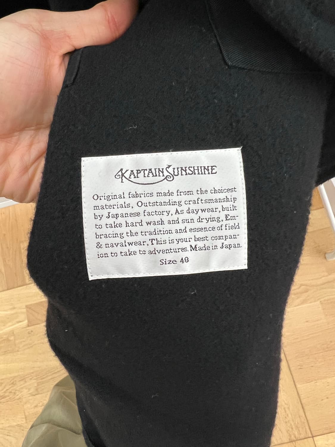 캡틴선샤인 블랙 더플코트 40 상품이미지5