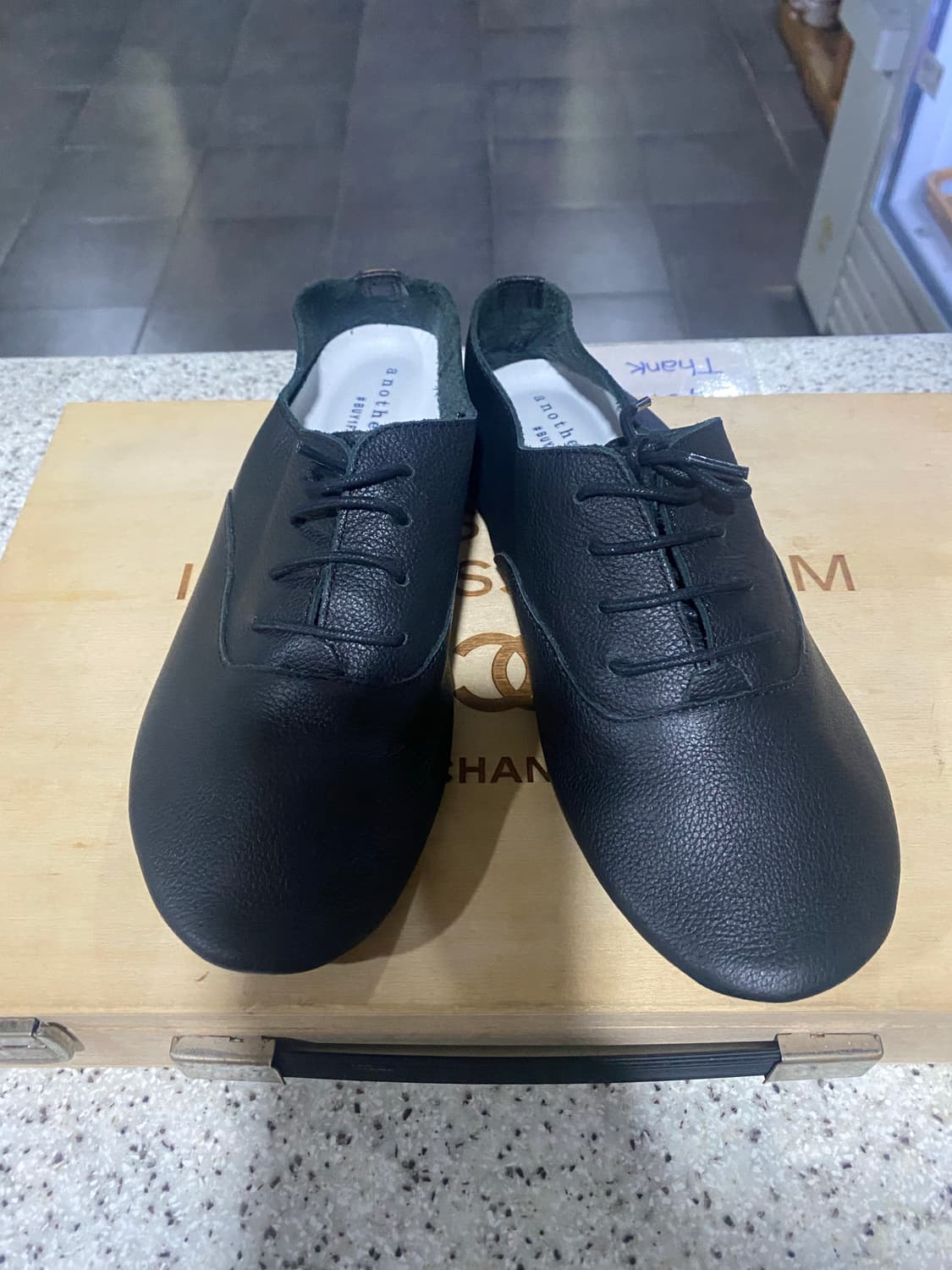 어나더솔 검정 가죽 단화 36사이즈 상품이미지1