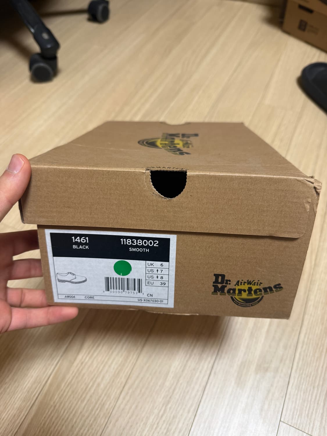 uk6,250) 129,000원 닥터마틴 1461 스무스 블랙 3홀 더비 상품이미지1