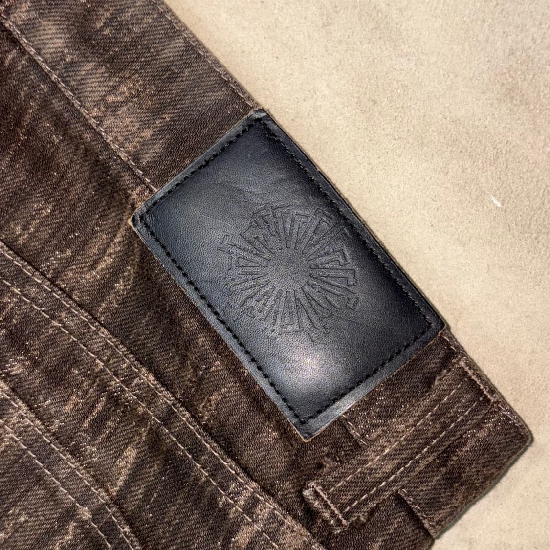 [L] 00‘s Tornado Mart Coated Flare Denim 상품이미지4