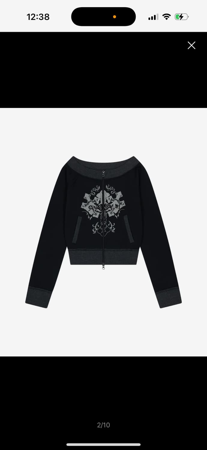 아캄 CROS2 Off-shoulder Zip-Up (Black) 상품이미지1