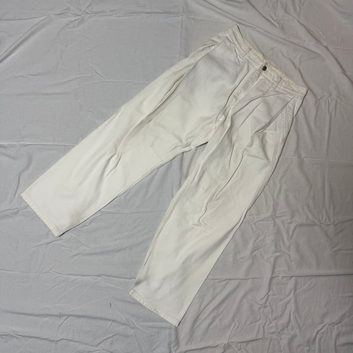 [쿠어] 딥 플리츠 커브드 팬츠 M 상품이미지1