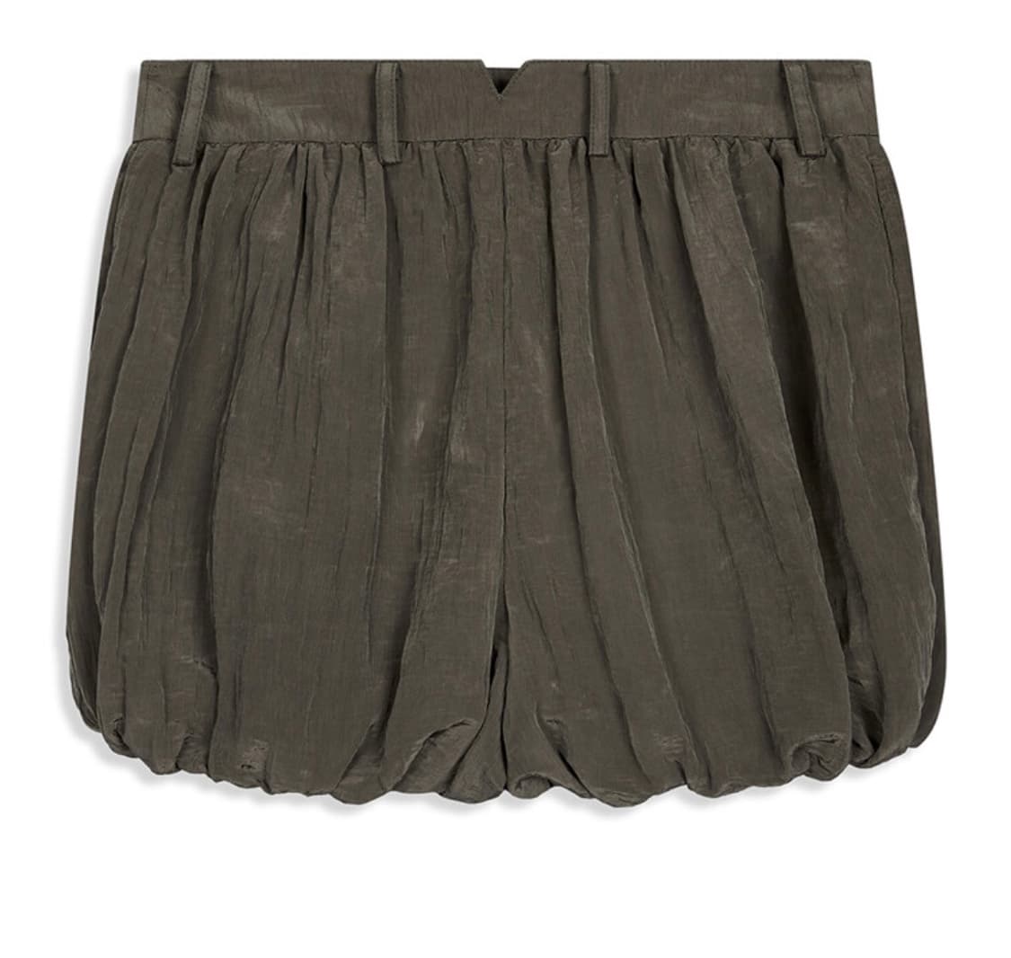 오픈yy CRINKLED GATHER SHORTS, BROWN 상품이미지2
