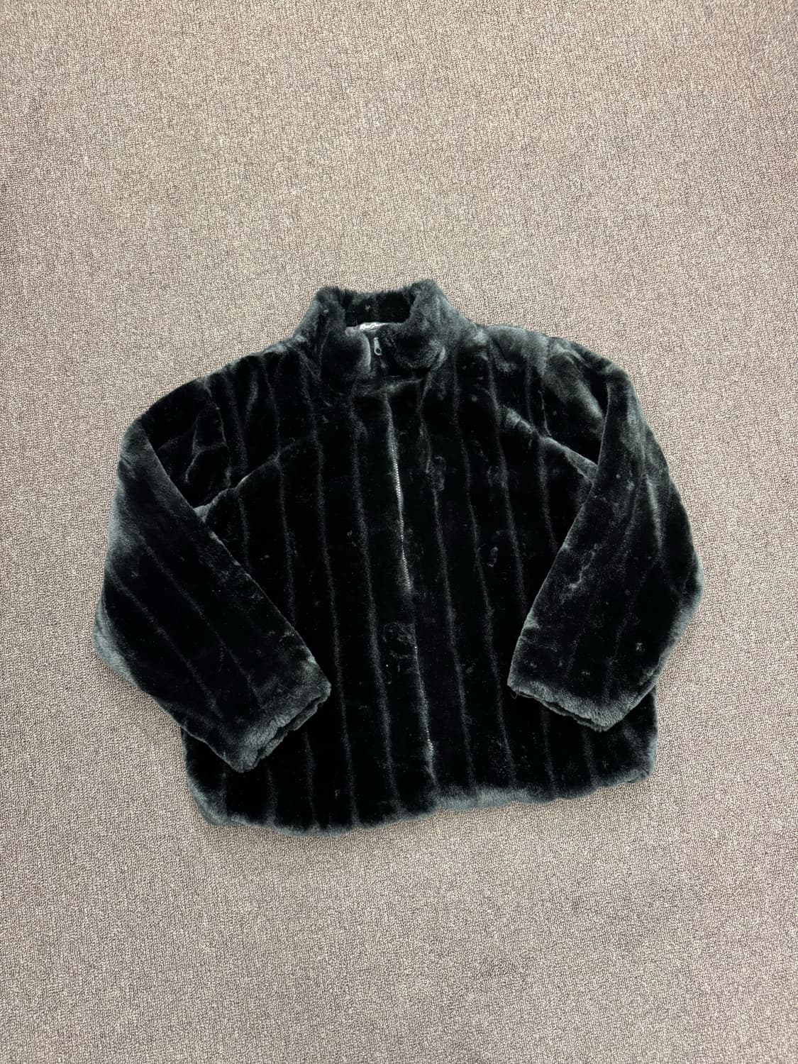 OS)Japanese vintage 여성 블랙 퍼 자켓 상품이미지1