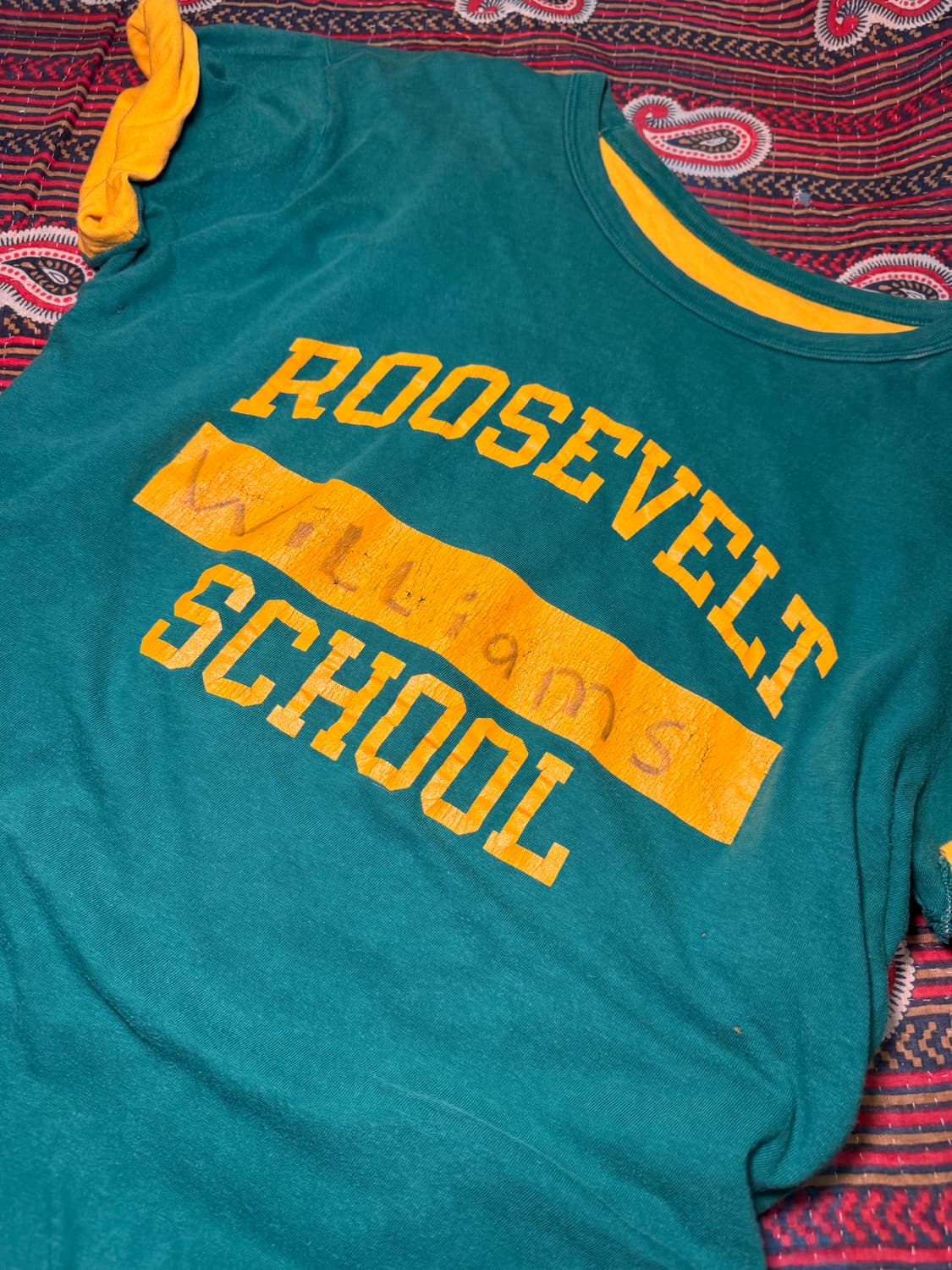 USA 빈티지 루즈밸트 스쿨티셔츠 /리버시블 상품이미지2