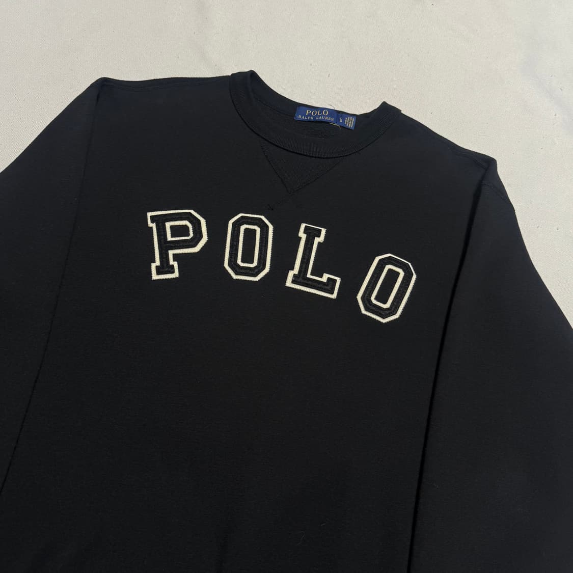 L 폴로랄프로렌 빅로고 블랙 맨투맨  상품이미지1
