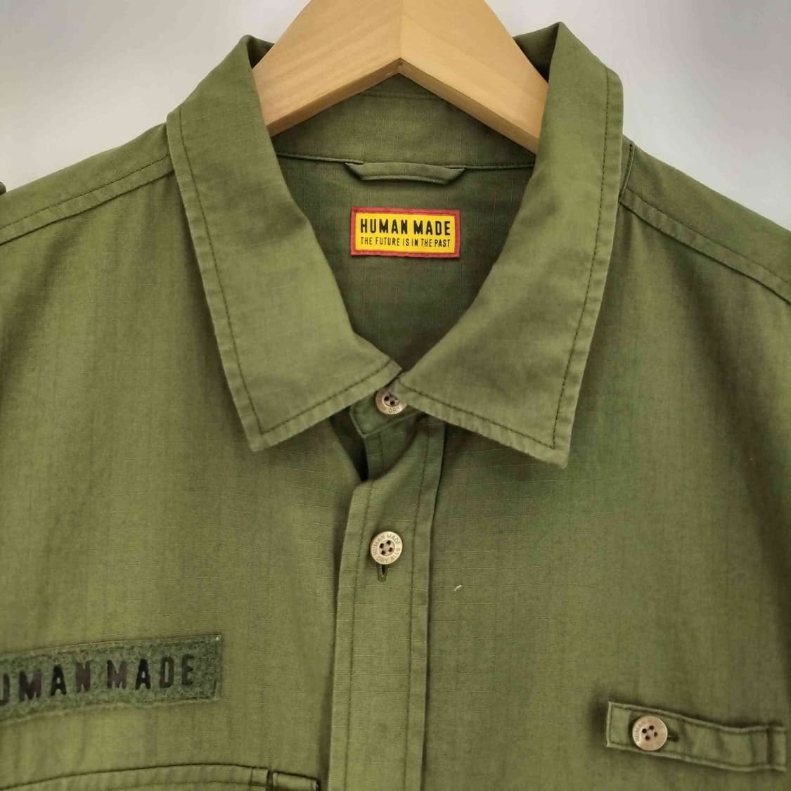 휴먼 메이드 카메라맨 셔츠 올리브 드랩 상품이미지3