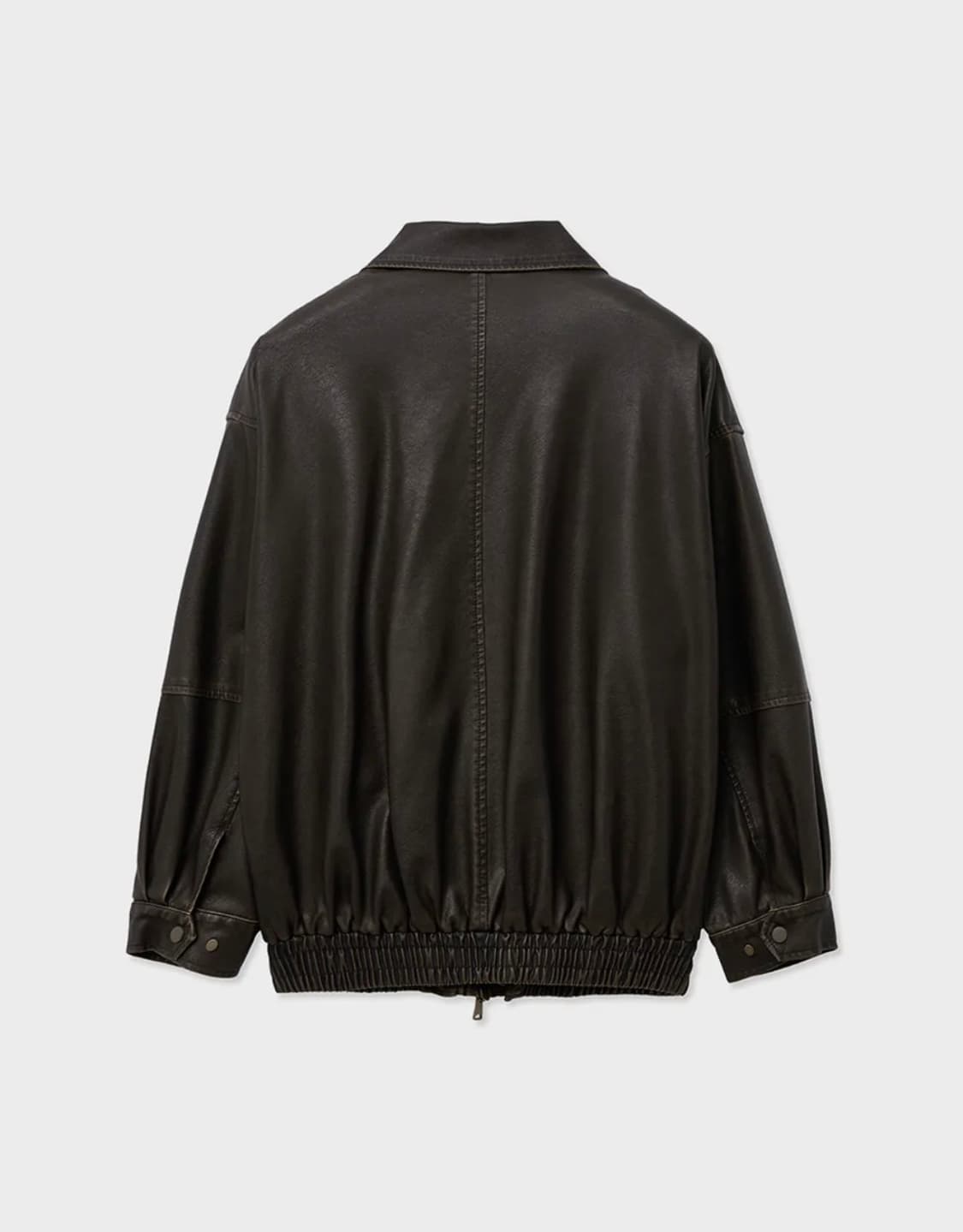 레이디 볼륨  VINTAGE COATING LEATHER JACKET 상품이미지3