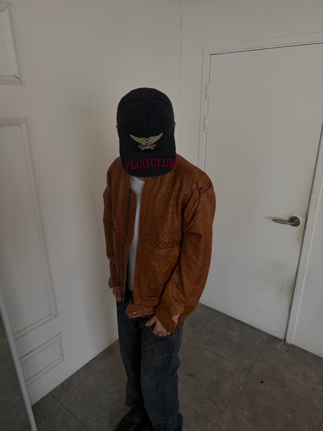 유러피안 위빙 레더 자켓 상품이미지5