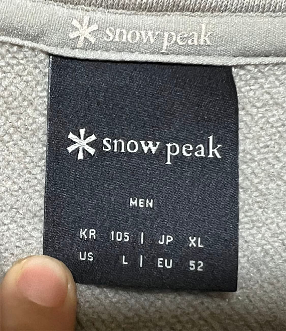 스노우피크 남자 반집업 맨투맨 추동복 XL 105 상품이미지3