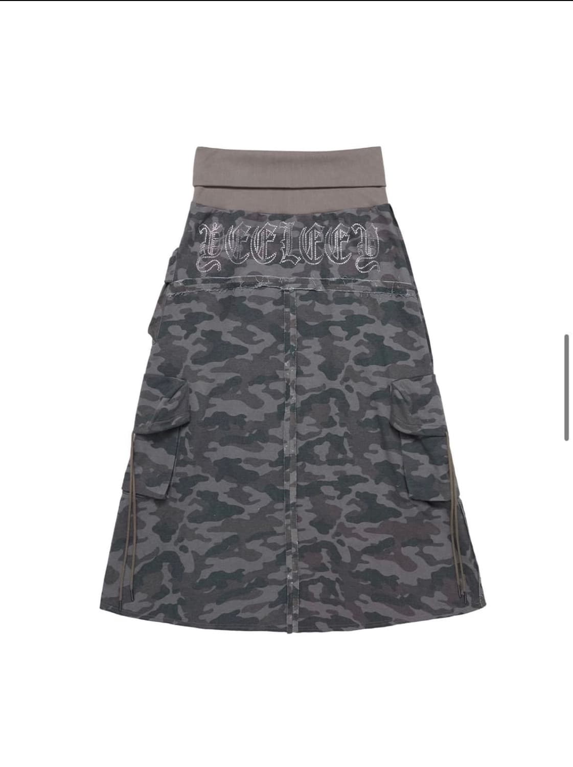 yeel 카고스커트 cargo cubic maxi skirt camo 상품이미지2