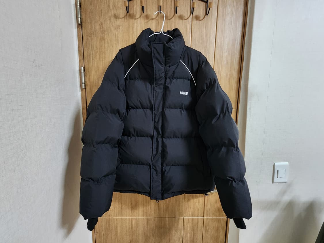 (L)FCMM 클럽 팀 파이핑 숏 패딩 점퍼  블랙 상품이미지1