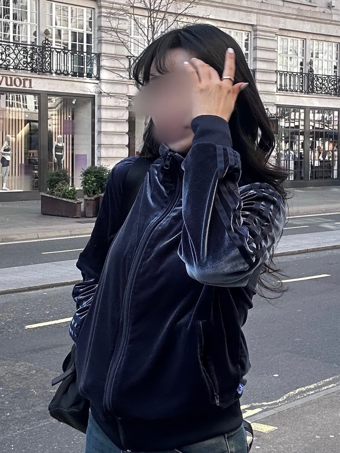 아디다스 럭셔리벨루어 져지 네이비 상품이미지1