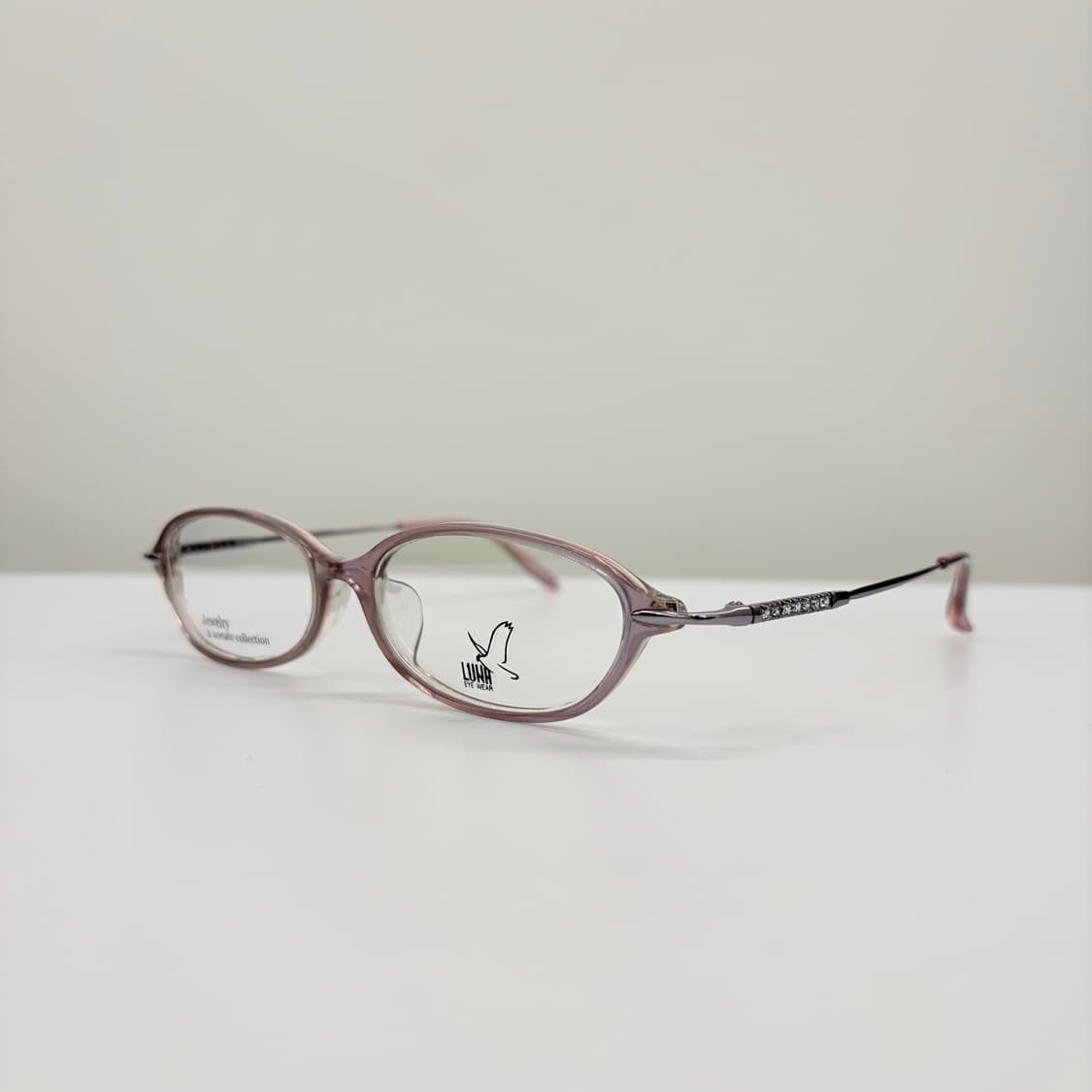 LUNA 핑크 큐빅 빈티지안경 상품이미지1