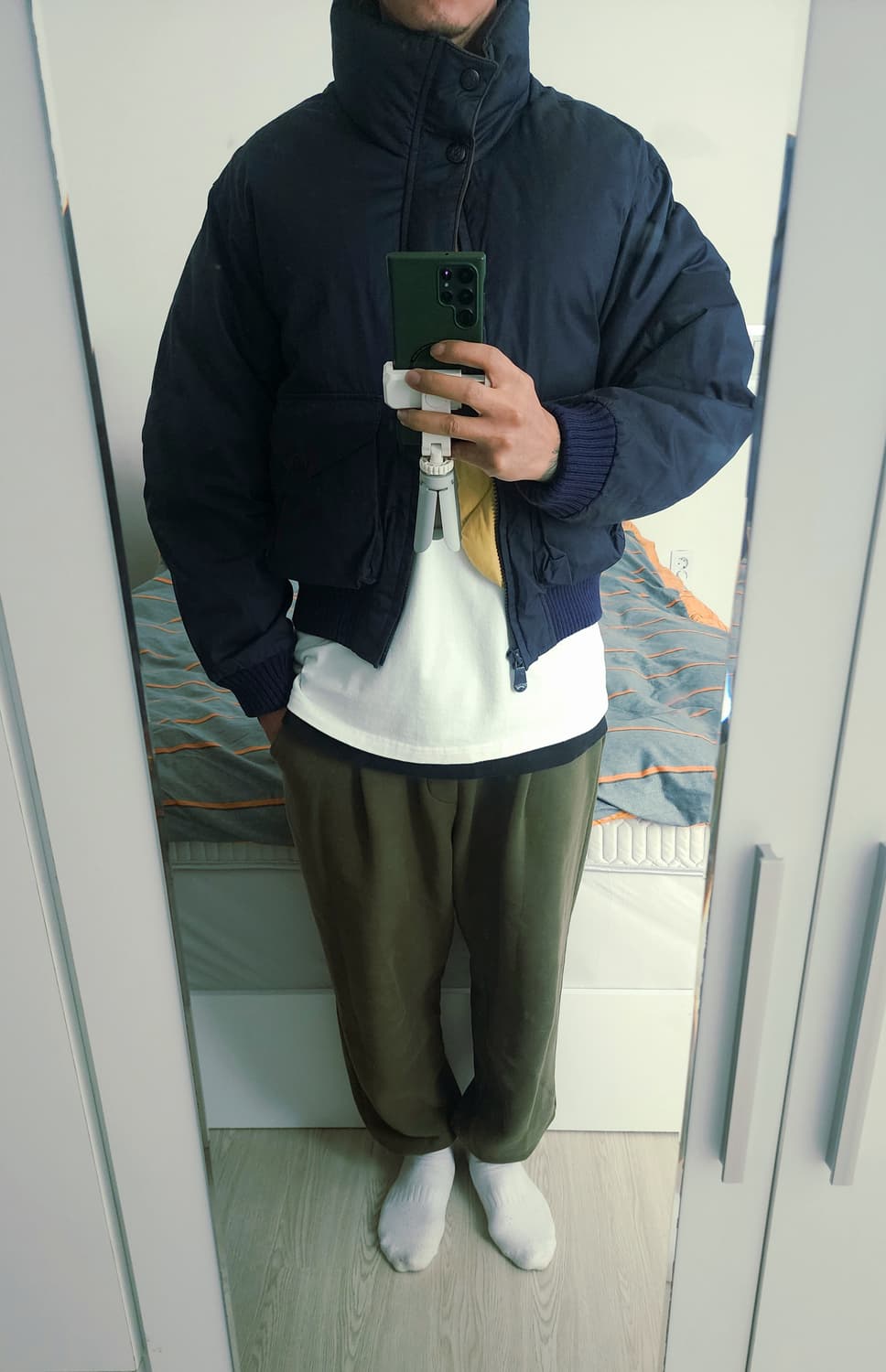 90s 노티카 봄버 코튼 다운 자켓 상품이미지7