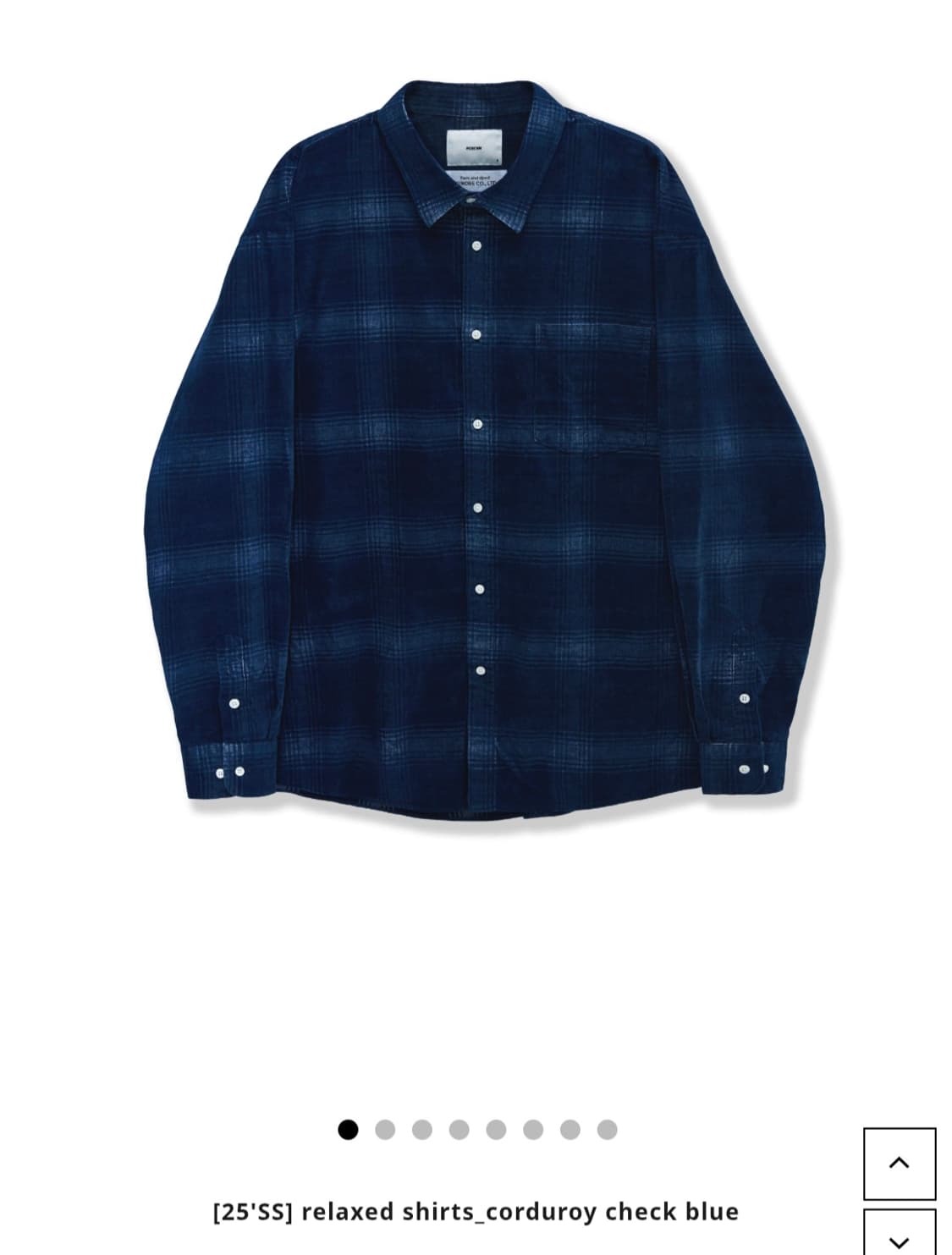 퍼렌 릴렉스드 코듀로이 셔츠 2사이즈 100-105 상품이미지1