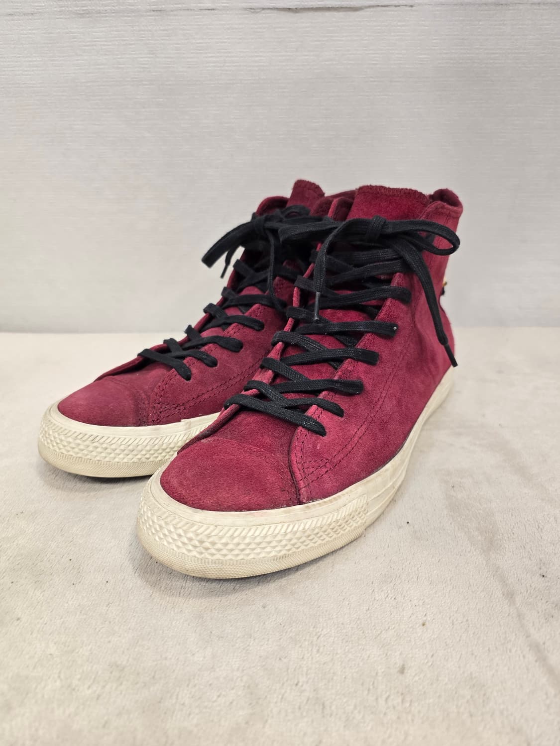 컨버스 백지퍼 하이탑 스웨이드 버건디 260 상품이미지1