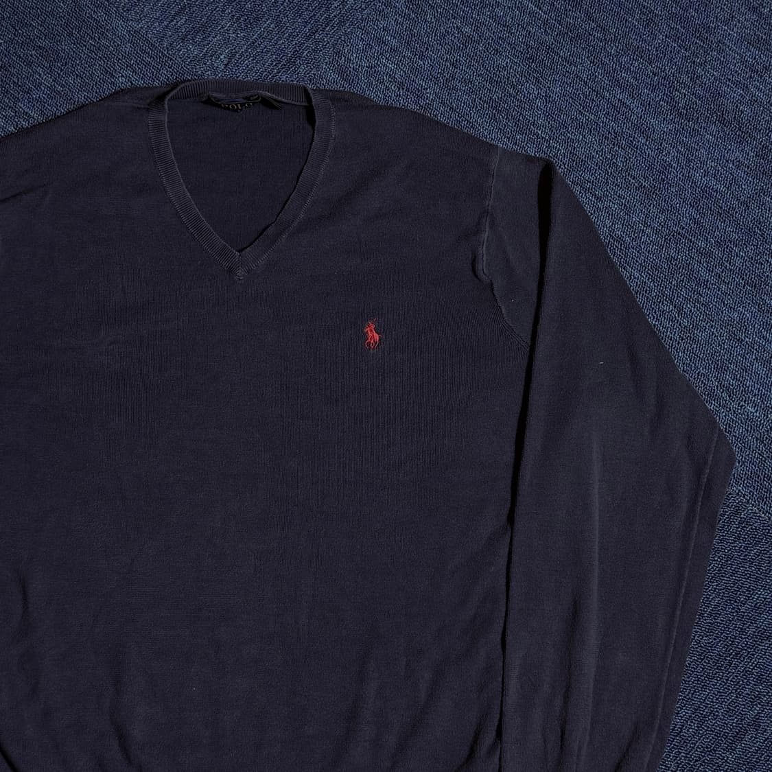 폴로 랄프로렌 네이비 브이넥 니트 상품이미지2