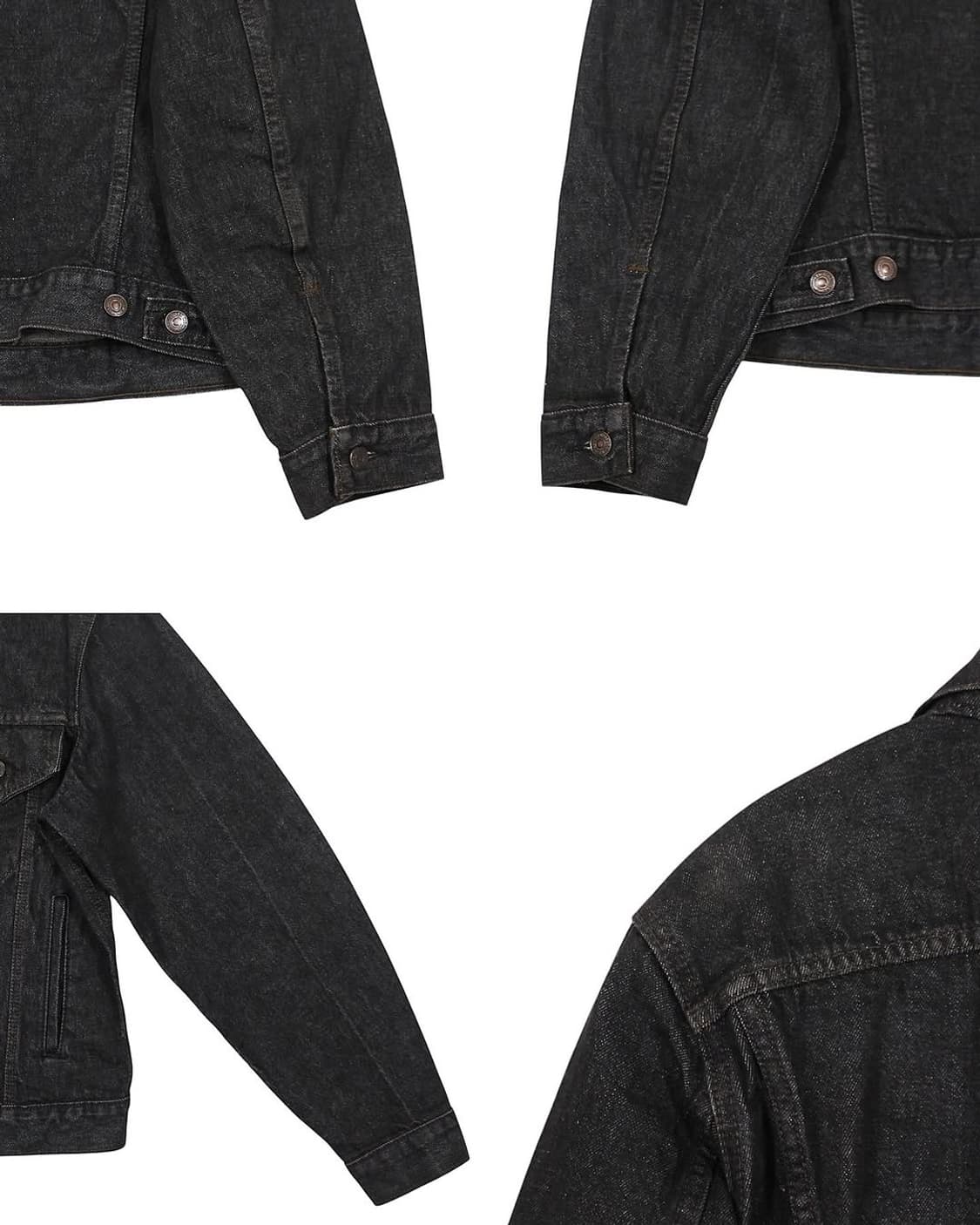 1987 USA 리바이스 70506-0259 선염색 블랙 데님 자켓 상품이미지10