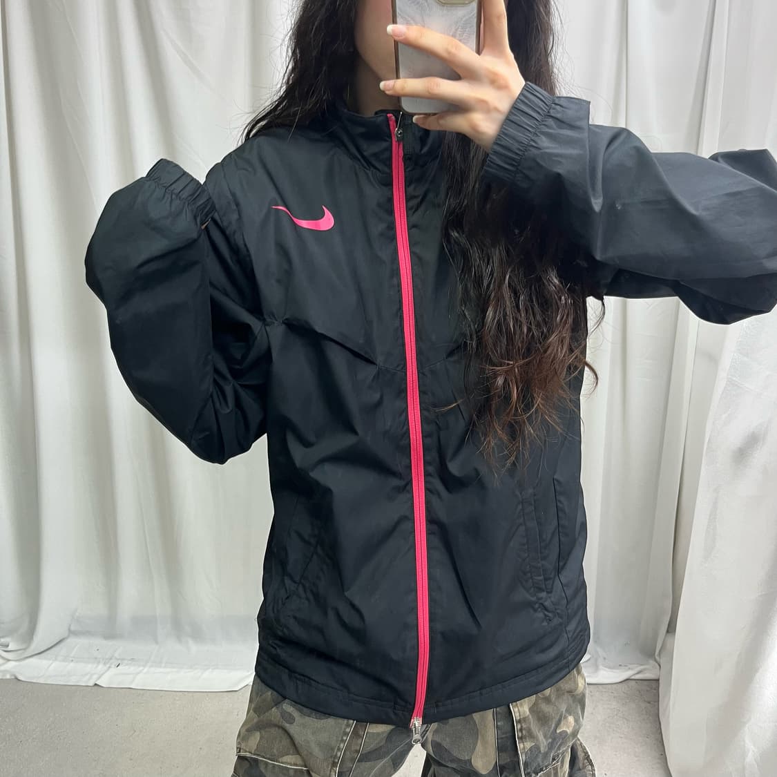 Nike black 2way windbreak jacket 상품이미지3