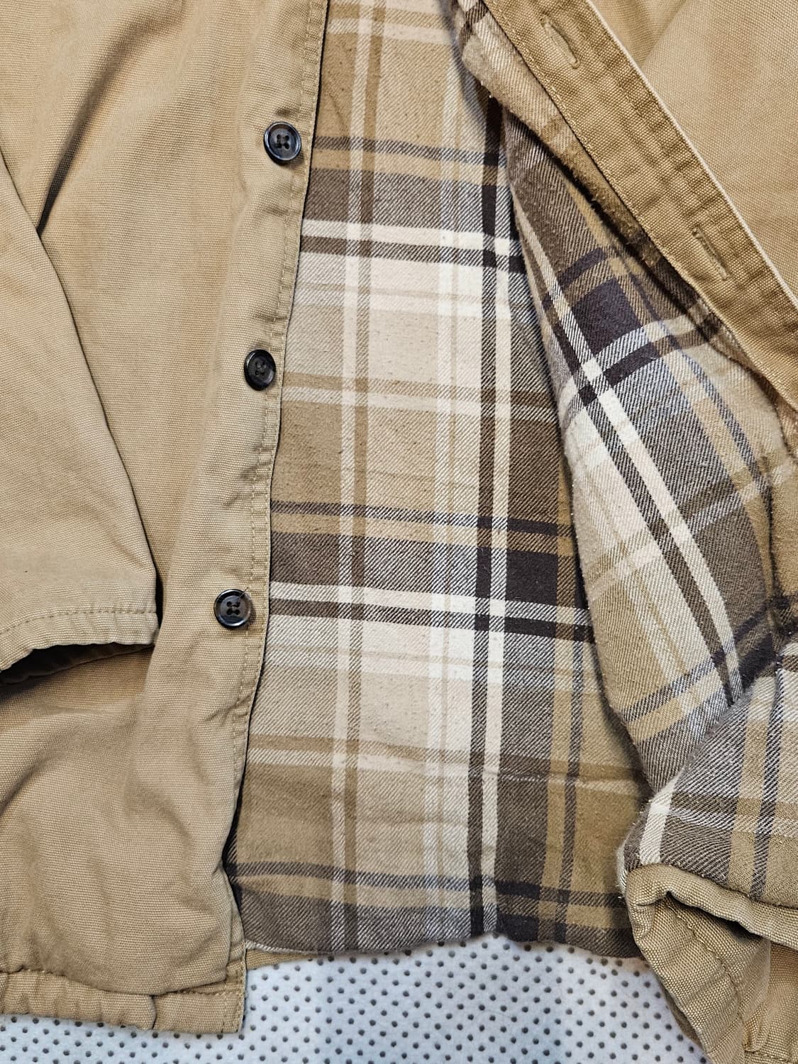 칼하트 리워크 코튼 체크 안감 워크셔츠 자켓 상품이미지4