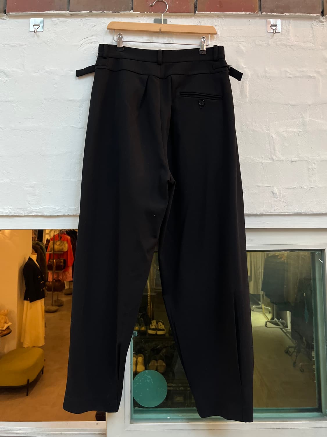 Nonmainstreamer 블랙 배기 핀턱 슬랙스 W32 상품이미지8